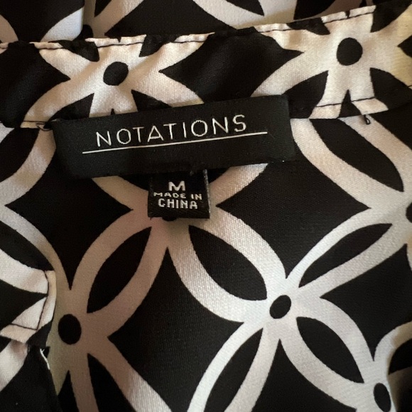 NOTATIONS 3/4 Roll Tab Button Up Top - Picture 2 of 2